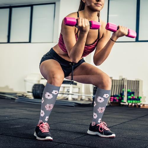 Scenicamp Large-X-Large Compression Socks for Men Women Knee High