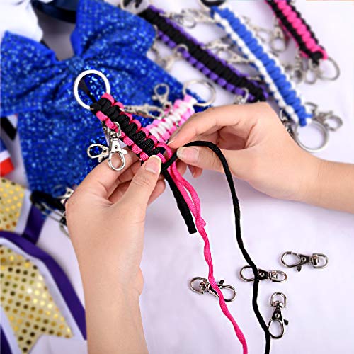Cheerleading Hair Bow Holder - Handmade Paracord - Yellow/Royal Blue