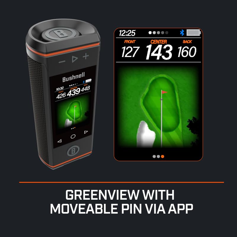 Wingman HD GPS Golf Speaker - 3.5" Touchscreen, 360° Audio, Magnetic Cart Mount
