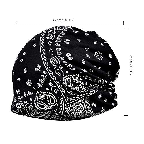 Baggy Slouchy Beanie Chemo Hat - One Size Black