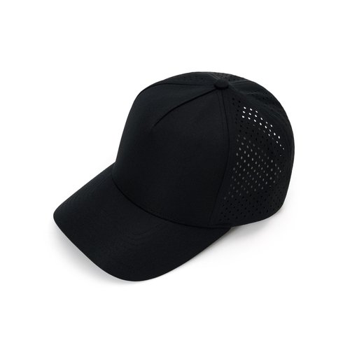 2THESTARS Men Quick Dry Water Resistant 5-Panel Mesh Snapback Baseball Cap Adjustable Hat 22"–23.6"(56–60cm) for Golf Running Workout - Black