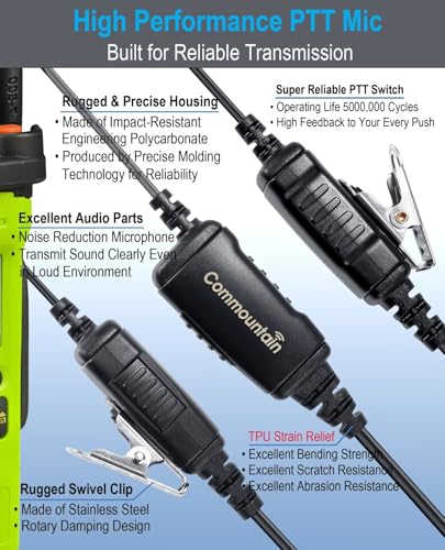 Motorola Radio Earpiece Compatible with CLP1010, CLP1040 - Noise-Reducing Audio Accessory
