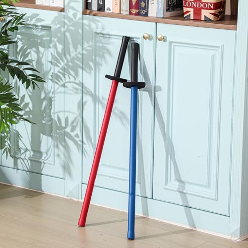 JellyArch Foam Practice Swords Set - Red & Blue, 33.5-inch Training Weapons for Martial Arts, Sparring & Role Play
