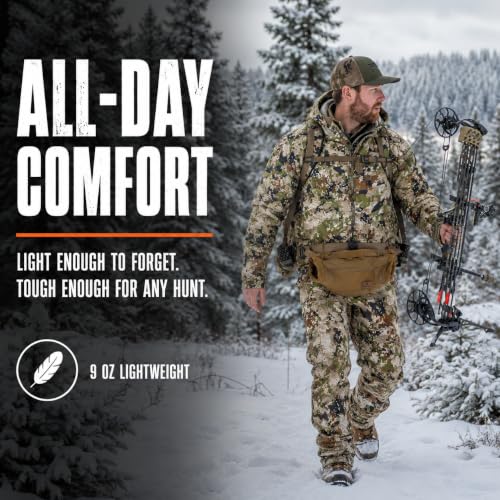 Lone Trail Hunting Hand Warmer Pouch with Sherpa Fleece, 500D Shell, Brown