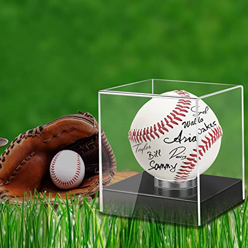 Acrylic Baseball Display Case - UV Protected Cube for Memorabilia
