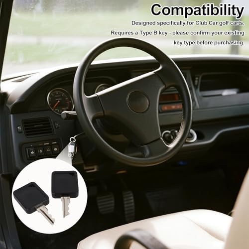 Replacement Golf Cart Ignition Keys for 1B Series - 2 Pack