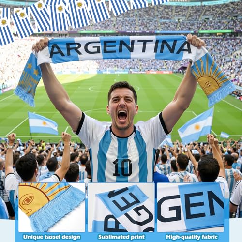 Spain Soccer Scarf - Double Sided Polyester - Argentina