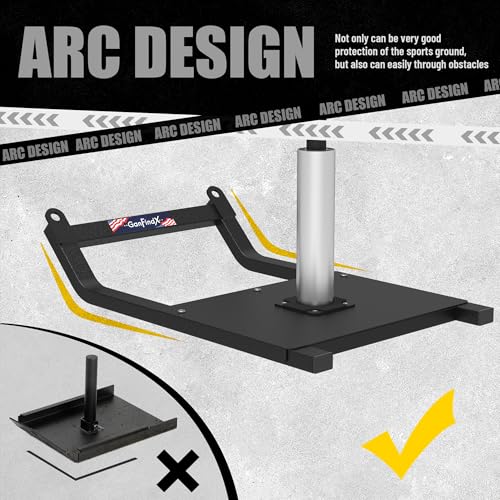 GanFindX Black Workout Weight Sled for Speed & Strength Training, Adjustable Belt