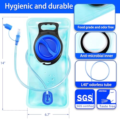 1.5L Hydration Bladder - BPA-Free Leak Proof Water Reservoir - Blue