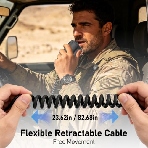 Omnidirectional Walkie Talkie Speaker Mic - Orange