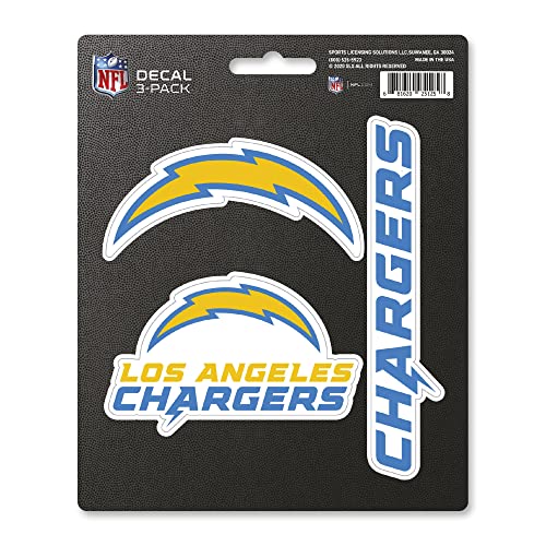 Los Angeles Chargers Vinyl Decal Set - 5x7.5 Inch Weatherproof Stickers