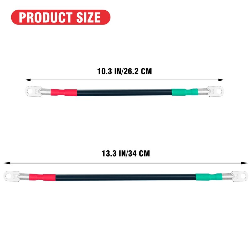 4 Gauge Golf Cart Battery Cables for EZGO TXT 1994-UP 36V & 48V Golf Carts,Pure Copper Wiring Kit with Terminals