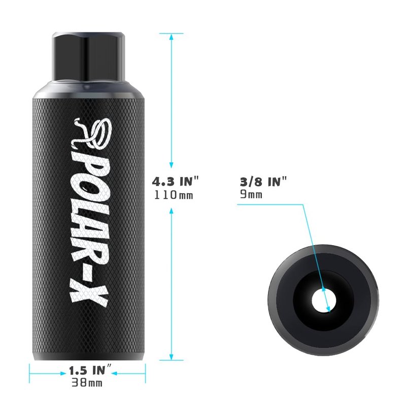 Volo Polar-X Bike Pegs BMX Accessories 3/8 Inch 1 Pair Solid Axles Rear Front Foot Resting Street Stunt Aluminum Alloy Non-Slip Light Weight Bicycle Kids Cycling Scooter (Black)