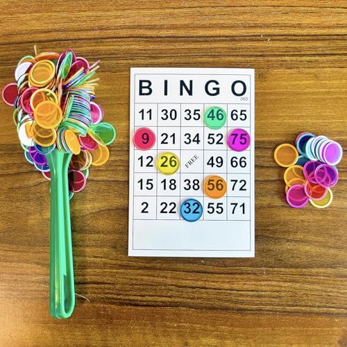 SEETOOOGAMES Magnetic Bingo Chips Counters - 300 Pieces Transparent
