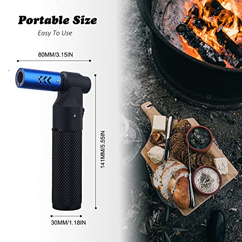 Butane Refillable Lighter with Piezo Ignition - Black
