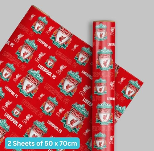 Liverpool FC Wrapping Paper Pack - 2 Sheets & 2 Tags