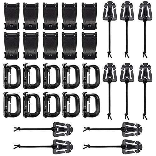 Pack of 30 BOOSTEADY Tactical MOLLE Gear Attachments for Backpack, Belt & Vest