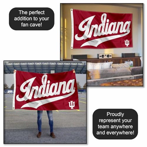 Indiana Hoosiers 3x5 College Banner Flag - Durable Polyester, Officially Licensed