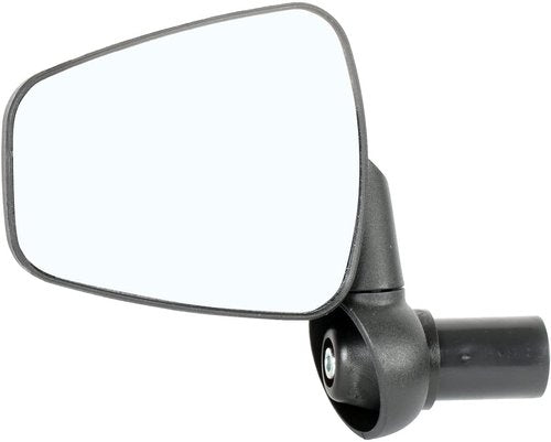 Zefal Dooback 2 Left Bike Mirror – 56 cm2 Convex Chrome-Plated ABS Rearview Mirror for 16–22 mm Handlebar Ends – Foldable, 3D Adjustable with 8-Notch Positioning, eBike & Commuter Compatible