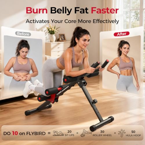 Foldable Ab Workout Machine for Home Gym - Adjustable Angles
