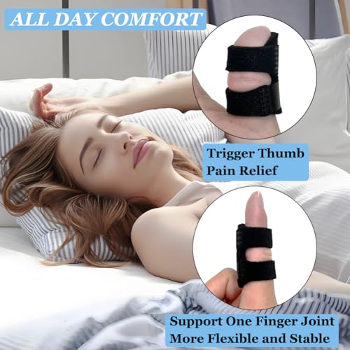 Thumb Finger Splints - 2 Pcs Trigger Finger Brace for Pain Relief