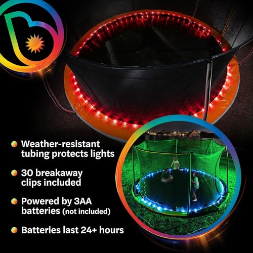 BounceBrightz Color Changing Trampoline Lights for Kids - Motion Activated