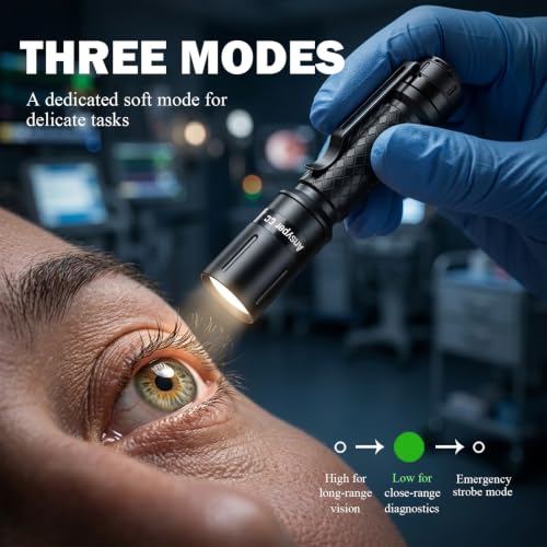 Mini Flashlight 3 Modes Small Flashlights LED Powerful High Lumens
