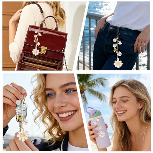 Owala Bottle Accessories Set - White Initial Charm & Strap