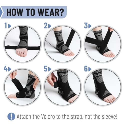 Ankle Brace for Achilles Tendonitis Relief - Large, Grey & Black
