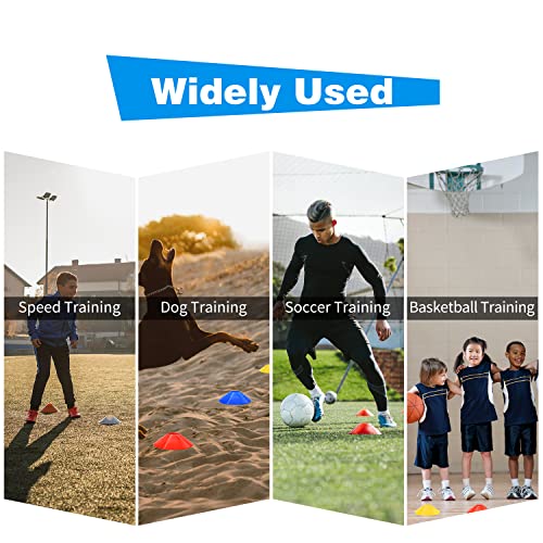 25 Pack Agility Disc Cones with Carry Bag for Sports Training
