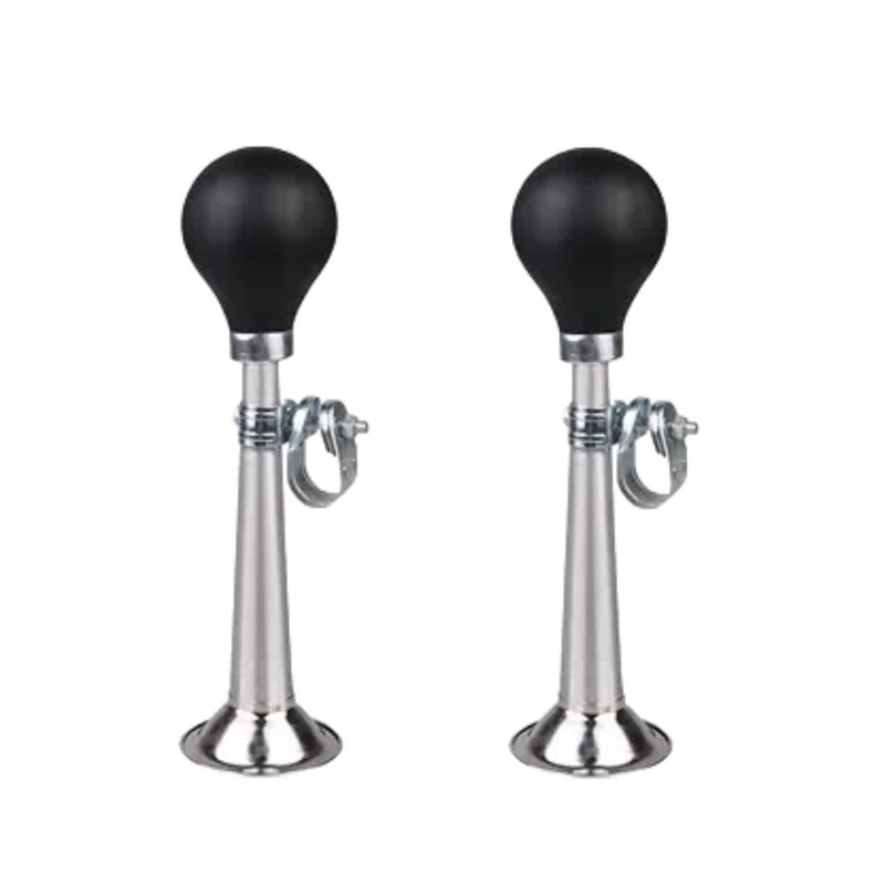 2Pcs Black Bicycle Bike Bugle Horn Bell Metal Air Horn Clown Horn for Bicycle Golf Cart Bike Horns Accessories