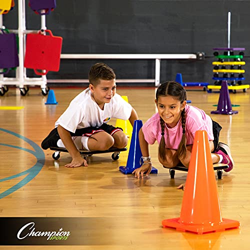 4 Inch High Visibility Vinyl Sports Training Cones - Orange