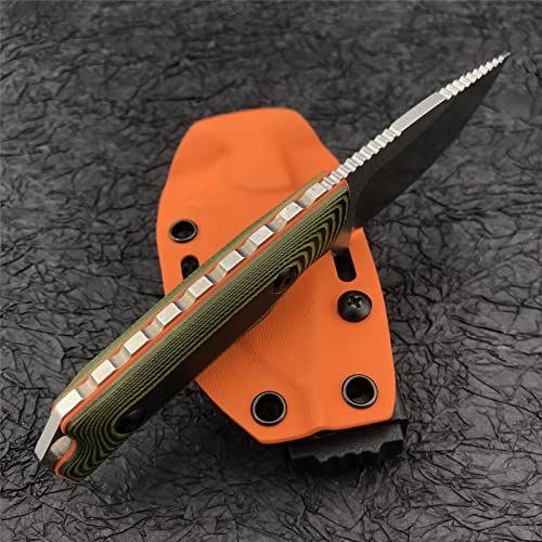 Generies Small Fixed Blade Hunting Knife with Kydex Sheath - Full Tang 8Cr13Mov, G10 Handles