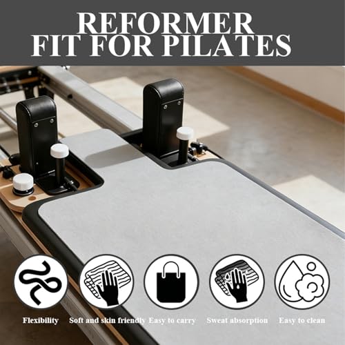 Non-Slip Pilates Reformer Mat Cover - 39" x 24" Grey