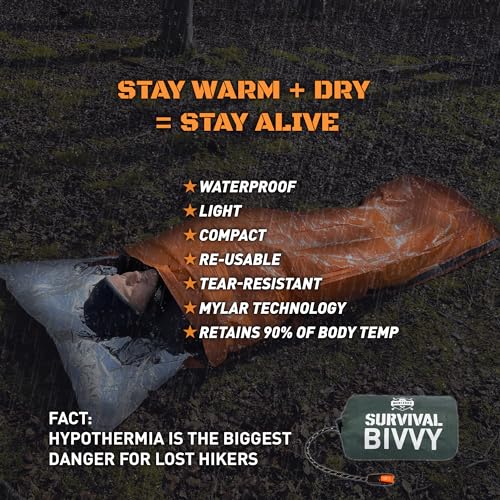 Emergency Survival Bivvy Sleeping Bag - Waterproof Mylar, Green