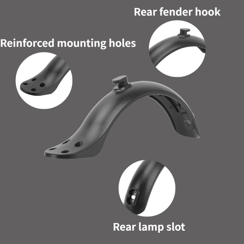Sougan Electric Scooter Fender, 4 Hole Mud Guard to Scooter Splash Proof Fender Accessories Mudguard Fender Bracket Durable Mud