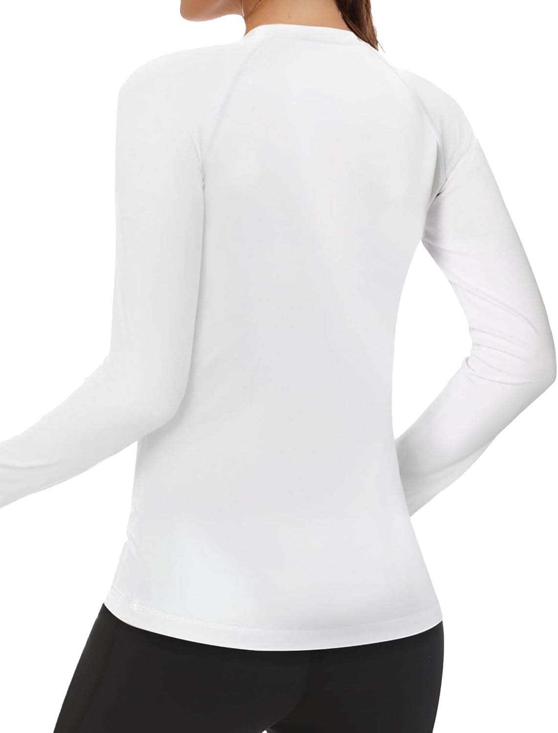 Skiennix Rash Guard for Women - UPF50+ Long Sleeve UV Protection Shirt | Quick Dry, Large, White