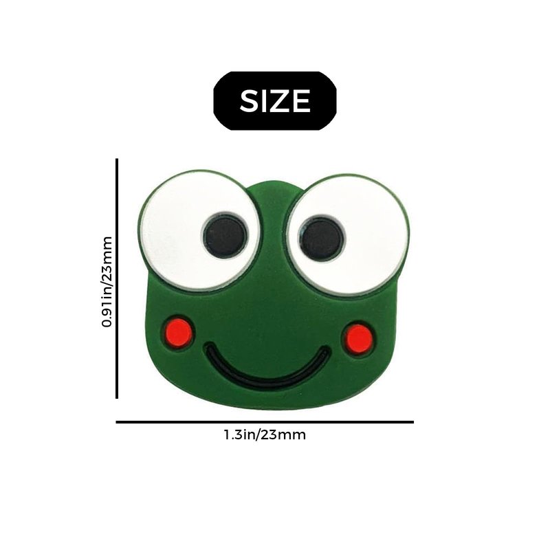 ZQTSANKESL 5pcs Tennis Racket Shock absorbers, Soft Silicone Tennis Racket Shock absorbers, Cute Pattern, Protecting Your Wrist and reducing the Impact of Tennis (Frog Pattern)