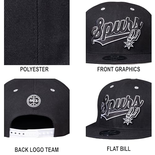 San Antonio Spurs NBA Official Snapback Baseball Cap Hat - Team Color, One Size