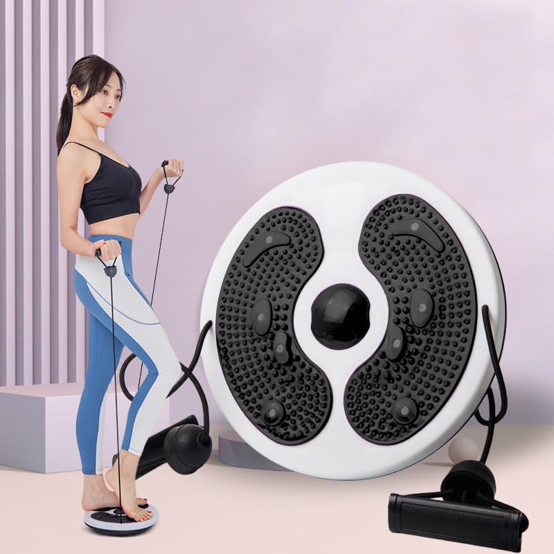 Twisting Ab Disc Board with Handles - Adjustable Waist Trainer - Black