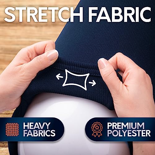 Boat Fender Covers 12" x 34" Navy Blue 2-Pack - Polyester Marine Bumper Covers