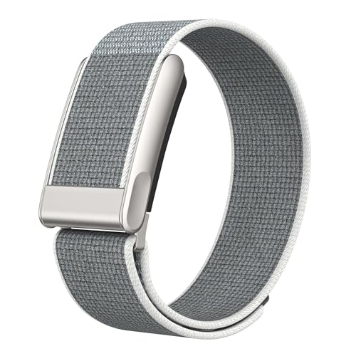 Nylon Light Gray Sport Band Compatible with Whoop 5.0 Fitness Tracker Strap