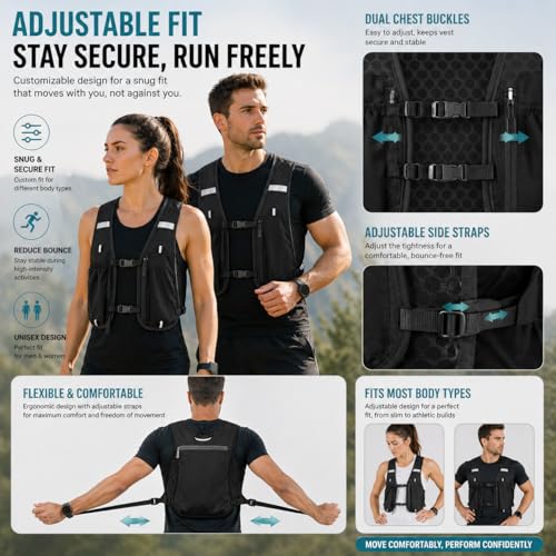 Hydration Vest for Running - Lightweight Breathable Design - Black