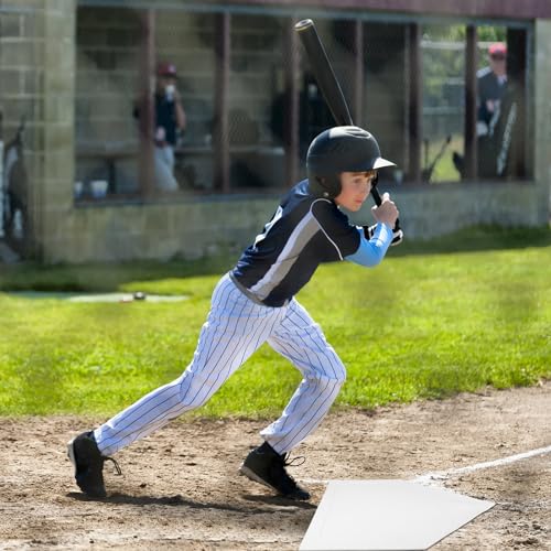 3PCS White Baseball Home Plate Rubber Bases - 16 Inch