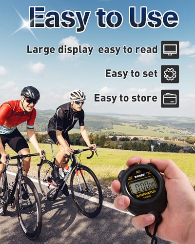 Simple Digital Stopwatch Timer with Large Display - Easy to Use for Sports & Classroom