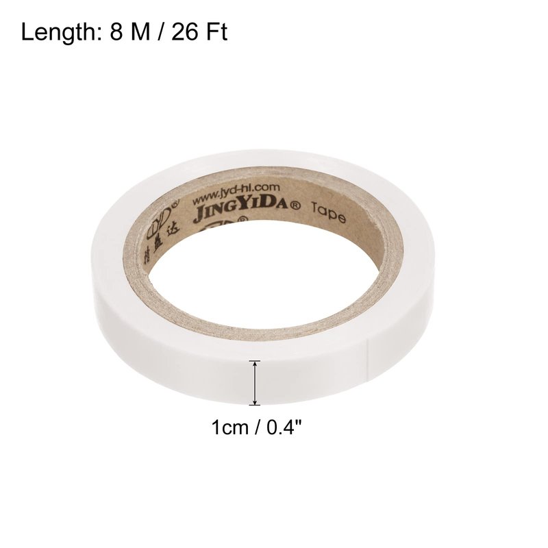 PATIKIL 26Ft Grip Finishing Tape, 8 Pack PVC Racquet Finishing Tapes Racket Accessories Sticky Seal for Tennis Badminton, White