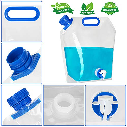 Collapsible Water Container - 166.4 Ounces, BPA Free Plastic Jug