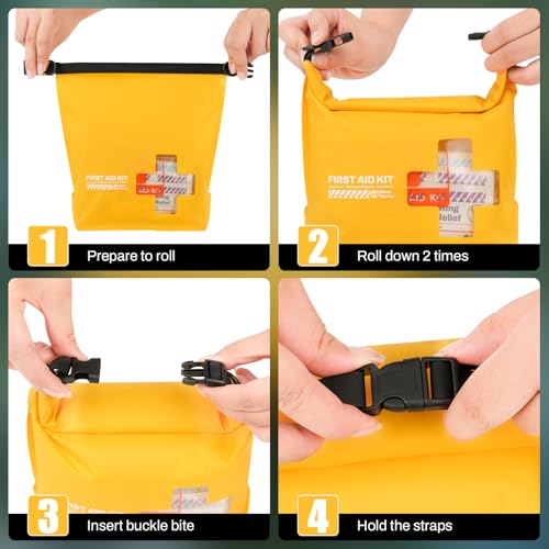 Waterproof Marine First Aid Kit with Dry Bag | 105 Essentials for Outdoor Safety