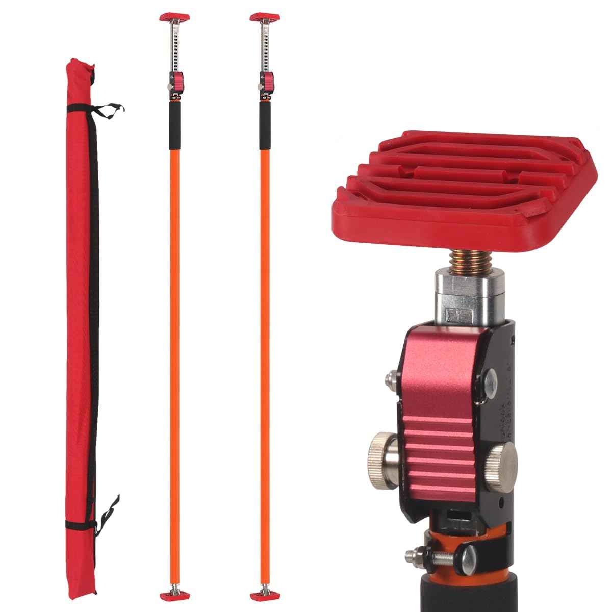 Adjustable Support Pole, Quick-Adjustable Telescopic Rod Support System, Supports Up to 154 lbs of Cabinet Lift Jacks, Dust Barrier Poles, Drywalls (2PACK 57~114INCH)