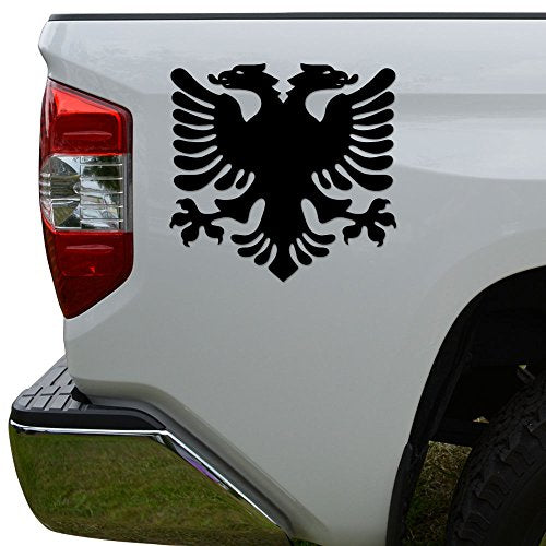 Albanian Flag Eagle Vinyl Decal Sticker - 6 Inch Gloss Black